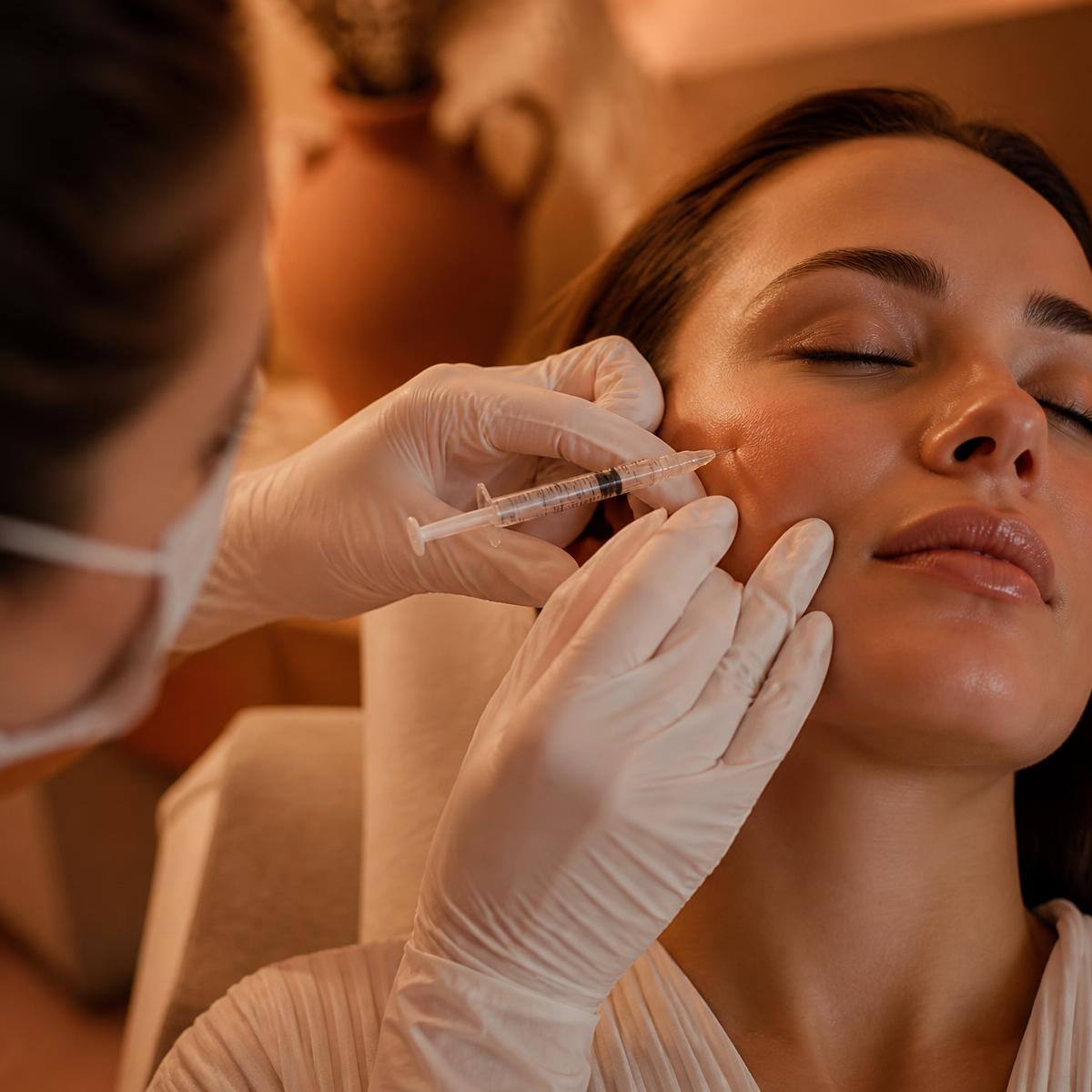 Profissional da Hamonir realizando procedimento estético facial